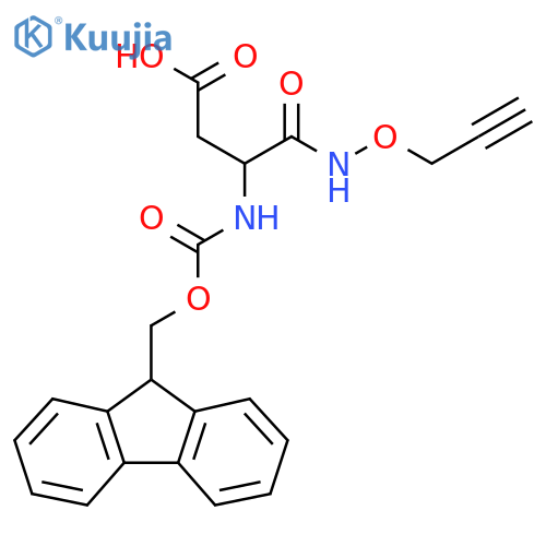 3-({(9H-fluoren-9-yl)methoxycarbonyl}amino)-3-(prop-2-yn-1-yloxy)carbamoylpropanoic acid structure