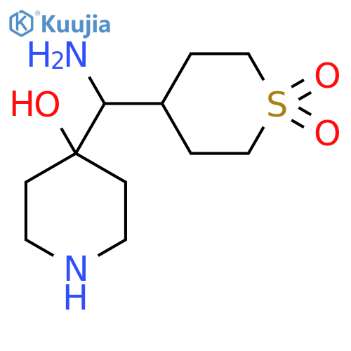 4-amino(4-hydroxypiperidin-4-yl)methyl-1lambda6-thiane-1,1-dione structure