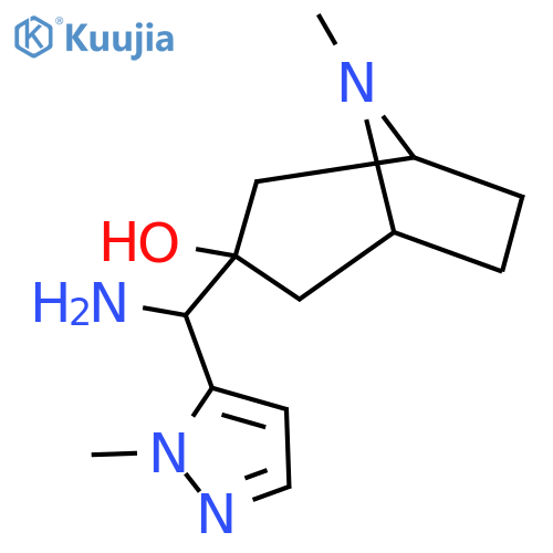 3-amino(1-methyl-1H-pyrazol-5-yl)methyl-8-methyl-8-azabicyclo3.2.1octan-3-ol structure