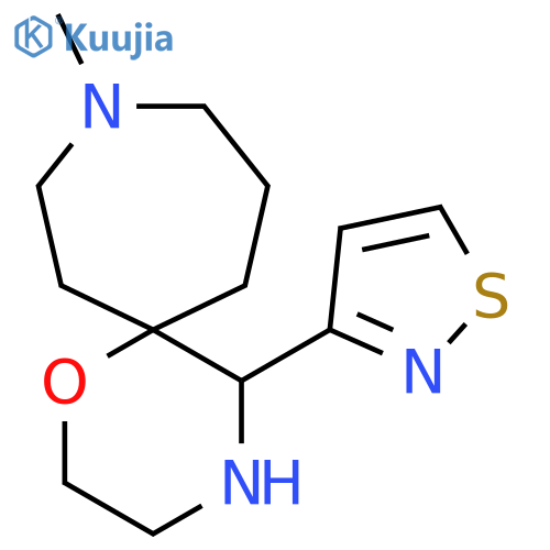 9-methyl-5-(1,2-thiazol-3-yl)-1-oxa-4,9-diazaspiro5.6dodecane structure