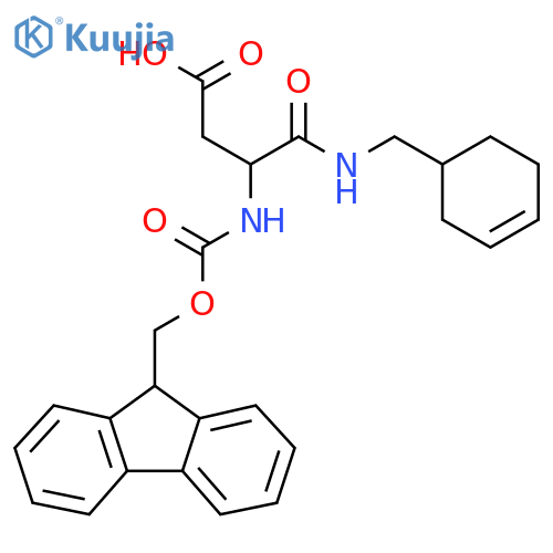 3-{(cyclohex-3-en-1-yl)methylcarbamoyl}-3-({(9H-fluoren-9-yl)methoxycarbonyl}amino)propanoic acid structure