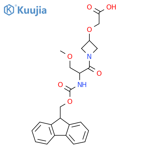 2-({1-2-({(9H-fluoren-9-yl)methoxycarbonyl}amino)-3-methoxypropanoylazetidin-3-yl}oxy)acetic acid structure