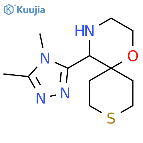 5-(dimethyl-4H-1,2,4-triazol-3-yl)-1-oxa-9-thia-4-azaspiro5.5undecane structure