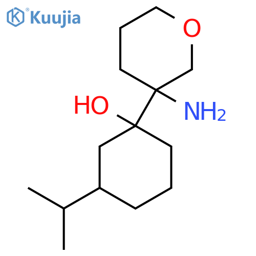 1-(3-Aminooxan-3-yl)-3-(propan-2-yl)cyclohexan-1-ol structure