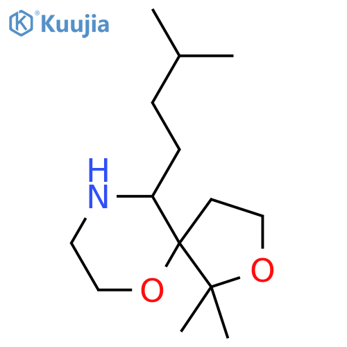 1,1-dimethyl-10-(3-methylbutyl)-2,6-dioxa-9-azaspiro4.5decane structure