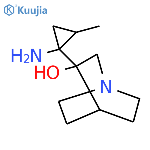 3-(1-amino-2-methylcyclopropyl)-1-azabicyclo2.2.2octan-3-ol structure