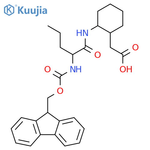 2-{2-2-({(9H-fluoren-9-yl)methoxycarbonyl}amino)pentanamidocyclohexyl}acetic acid structure