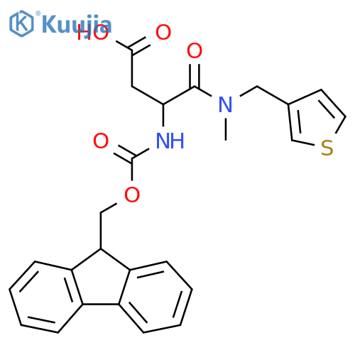 3-({(9H-fluoren-9-yl)methoxycarbonyl}amino)-3-{methyl(thiophen-3-yl)methylcarbamoyl}propanoic acid structure
