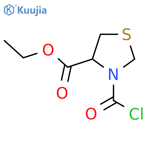 ethyl 3-(carbonochloridoyl)-1,3-thiazolidine-4-carboxylate structure