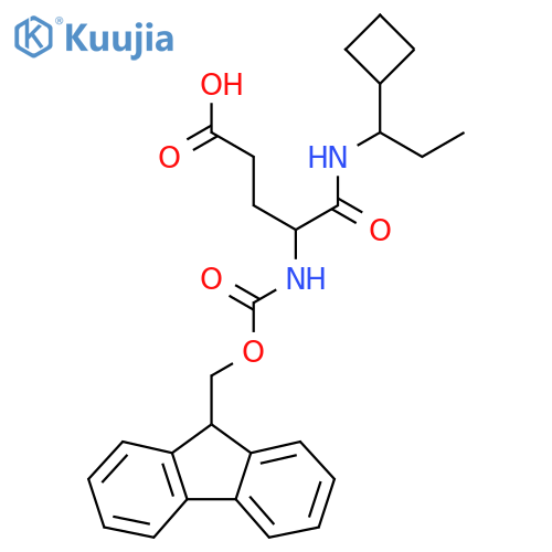 4-(1-cyclobutylpropyl)carbamoyl-4-({(9H-fluoren-9-yl)methoxycarbonyl}amino)butanoic acid structure