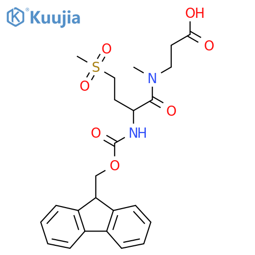 3-2-({(9H-fluoren-9-yl)methoxycarbonyl}amino)-4-methanesulfonyl-N-methylbutanamidopropanoic acid structure