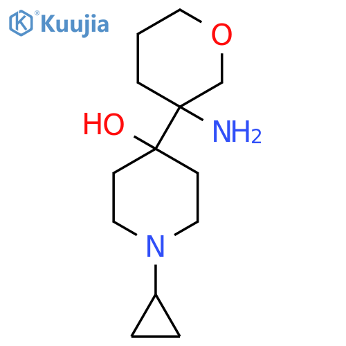 4-(3-aminooxan-3-yl)-1-cyclopropylpiperidin-4-ol structure
