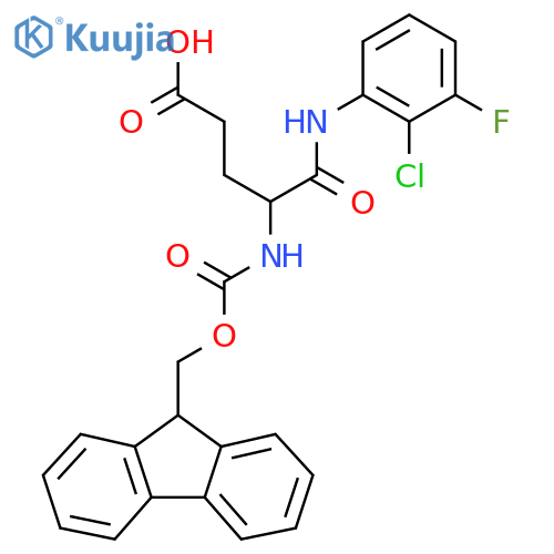 4-(2-chloro-3-fluorophenyl)carbamoyl-4-({(9H-fluoren-9-yl)methoxycarbonyl}amino)butanoic acid structure