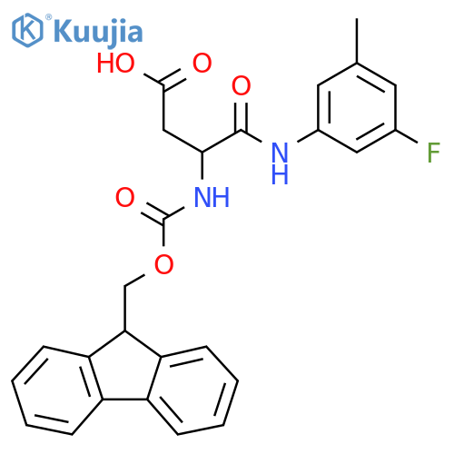3-({(9H-fluoren-9-yl)methoxycarbonyl}amino)-3-(3-fluoro-5-methylphenyl)carbamoylpropanoic acid structure