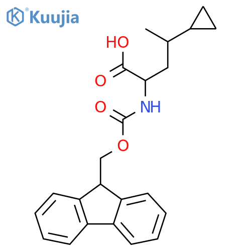 4-cyclopropyl-2-({(9H-fluoren-9-yl)methoxycarbonyl}amino)pentanoic acid structure