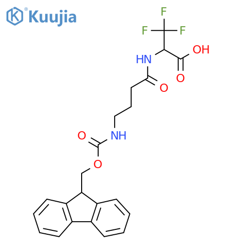 2-4-({(9H-fluoren-9-yl)methoxycarbonyl}amino)butanamido-3,3,3-trifluoropropanoic acid structure