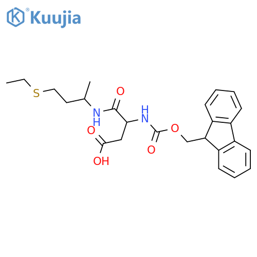3-{4-(ethylsulfanyl)butan-2-ylcarbamoyl}-3-({(9H-fluoren-9-yl)methoxycarbonyl}amino)propanoic acid structure