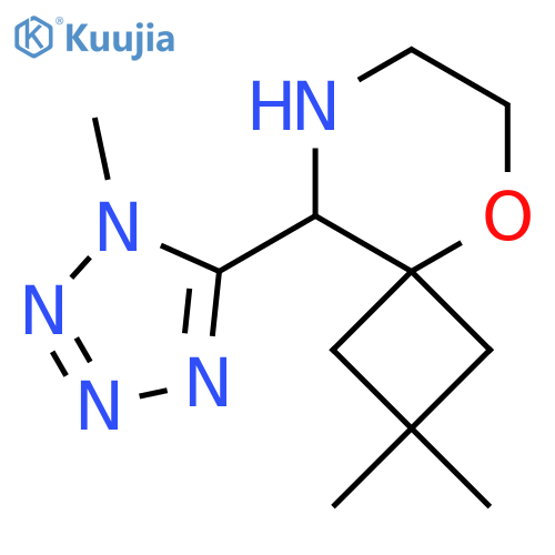 2,2-dimethyl-9-(1-methyl-1H-1,2,3,4-tetrazol-5-yl)-5-oxa-8-azaspiro3.5nonane structure