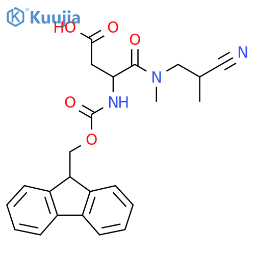 3-(2-cyano-2-methylethyl)(methyl)carbamoyl-3-({(9H-fluoren-9-yl)methoxycarbonyl}amino)propanoic acid structure