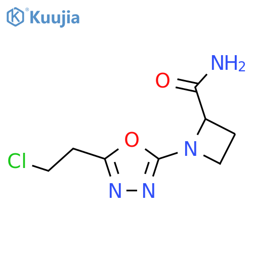 1-5-(2-chloroethyl)-1,3,4-oxadiazol-2-ylazetidine-2-carboxamide structure