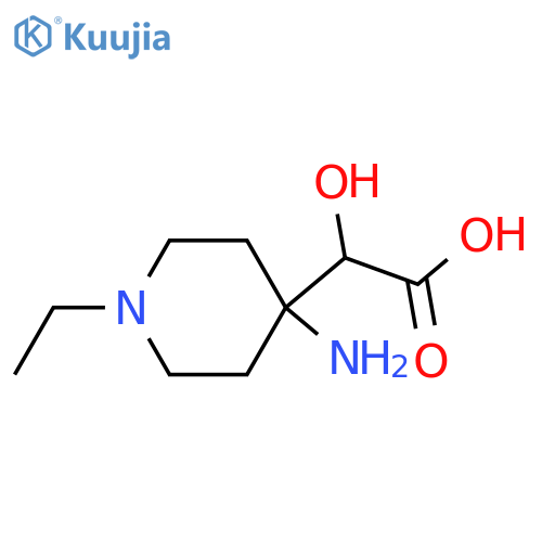 2-(4-amino-1-ethylpiperidin-4-yl)-2-hydroxyacetic acid structure
