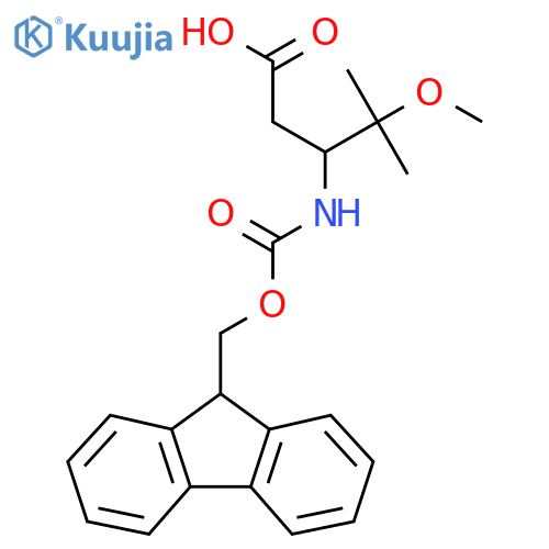 3-({(9H-fluoren-9-yl)methoxycarbonyl}amino)-4-methoxy-4-methylpentanoic acid structure