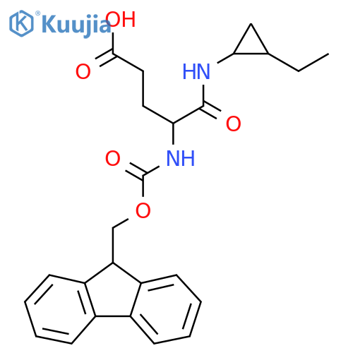 4-(2-ethylcyclopropyl)carbamoyl-4-({(9H-fluoren-9-yl)methoxycarbonyl}amino)butanoic acid structure