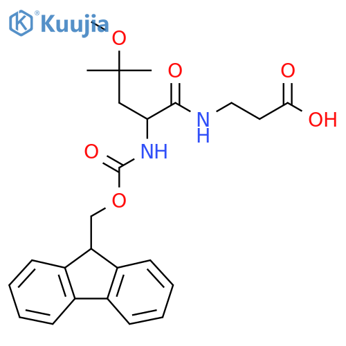 3-2-({(9H-fluoren-9-yl)methoxycarbonyl}amino)-4-methoxy-4-methylpentanamidopropanoic acid structure