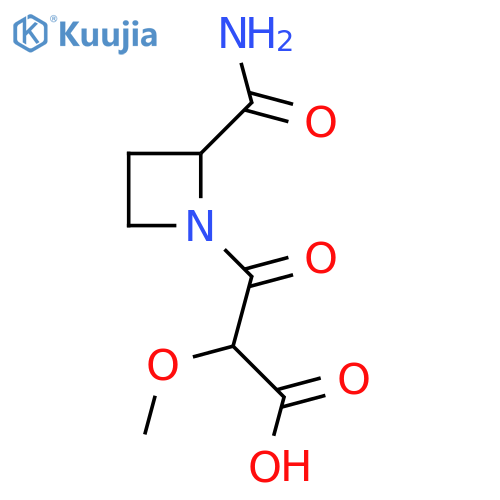 3-(2-carbamoylazetidin-1-yl)-2-methoxy-3-oxopropanoic acid structure