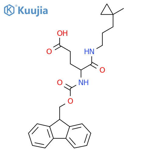 4-({(9H-fluoren-9-yl)methoxycarbonyl}amino)-4-{3-(1-methylcyclopropyl)propylcarbamoyl}butanoic acid structure