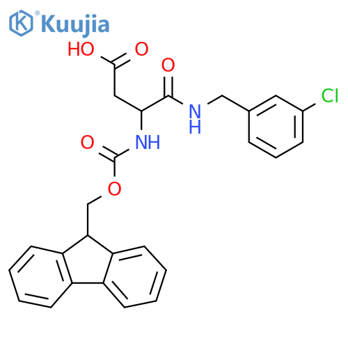 3-{(3-chlorophenyl)methylcarbamoyl}-3-({(9H-fluoren-9-yl)methoxycarbonyl}amino)propanoic acid structure