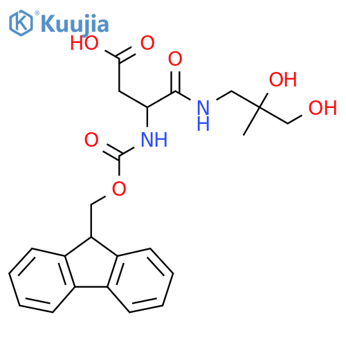 3-(2,3-dihydroxy-2-methylpropyl)carbamoyl-3-({(9H-fluoren-9-yl)methoxycarbonyl}amino)propanoic acid structure