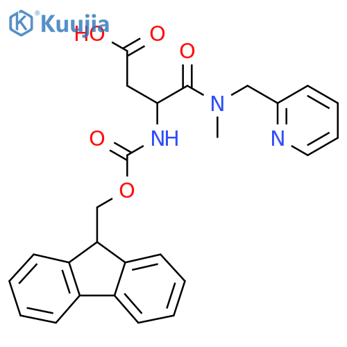 3-({(9H-fluoren-9-yl)methoxycarbonyl}amino)-3-{methyl(pyridin-2-yl)methylcarbamoyl}propanoic acid structure