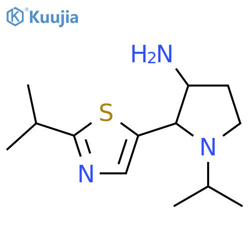 1-(propan-2-yl)-2-2-(propan-2-yl)-1,3-thiazol-5-ylpyrrolidin-3-amine structure