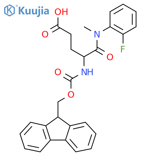 4-({(9H-fluoren-9-yl)methoxycarbonyl}amino)-4-(2-fluorophenyl)(methyl)carbamoylbutanoic acid structure