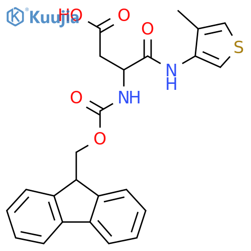 3-({(9H-fluoren-9-yl)methoxycarbonyl}amino)-3-(4-methylthiophen-3-yl)carbamoylpropanoic acid structure