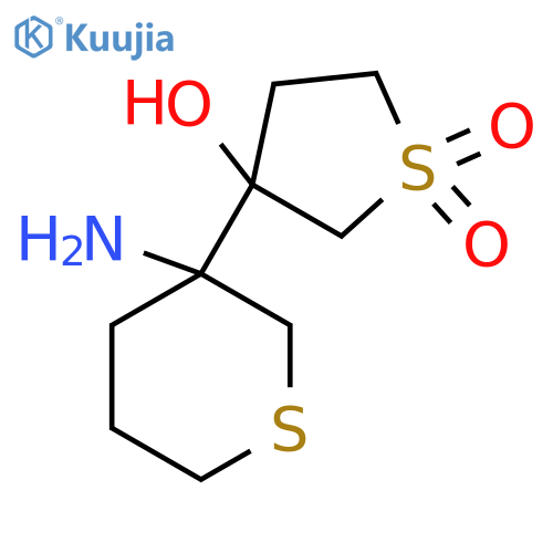 3-(3-aminothian-3-yl)-3-hydroxy-1lambda6-thiolane-1,1-dione structure