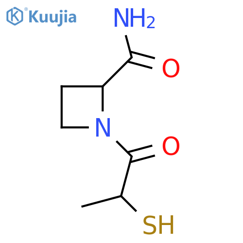 1-(2-sulfanylpropanoyl)azetidine-2-carboxamide structure