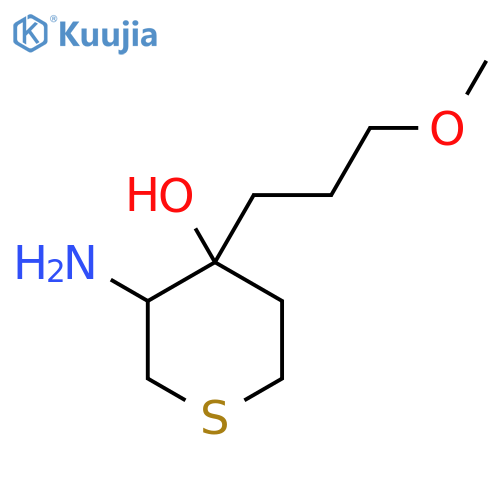 3-amino-4-(3-methoxypropyl)thian-4-ol structure