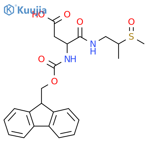 3-({(9H-fluoren-9-yl)methoxycarbonyl}amino)-3-(2-methanesulfinylpropyl)carbamoylpropanoic acid structure