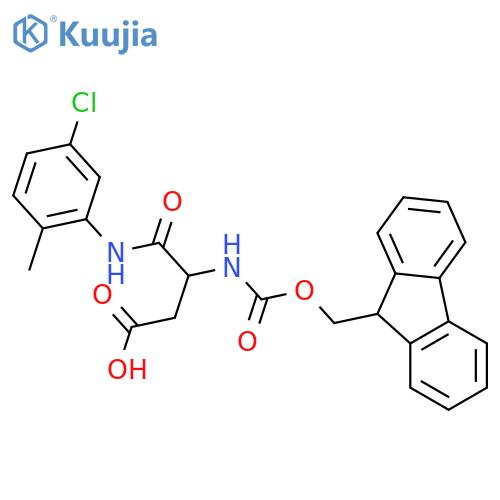 3-(5-chloro-2-methylphenyl)carbamoyl-3-({(9H-fluoren-9-yl)methoxycarbonyl}amino)propanoic acid structure