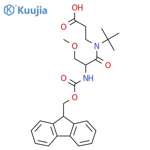 3-N-tert-butyl-2-({(9H-fluoren-9-yl)methoxycarbonyl}amino)-3-methoxypropanamidopropanoic acid structure