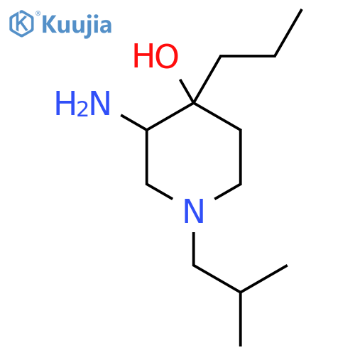 3-amino-1-(2-methylpropyl)-4-propylpiperidin-4-ol structure