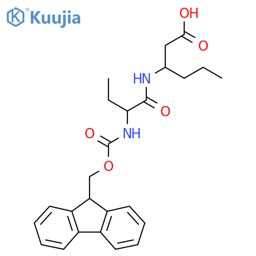 3-2-({(9H-fluoren-9-yl)methoxycarbonyl}amino)butanamidohexanoic acid structure