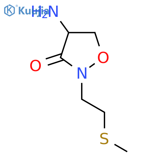 4-amino-2-2-(methylsulfanyl)ethyl-1,2-oxazolidin-3-one structure