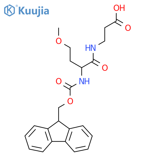 3-2-({(9H-fluoren-9-yl)methoxycarbonyl}amino)-4-methoxybutanamidopropanoic acid structure