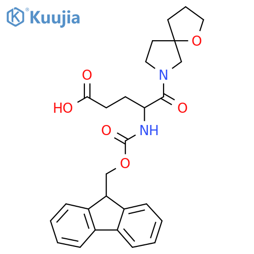 4-({(9H-fluoren-9-yl)methoxycarbonyl}amino)-5-{1-oxa-7-azaspiro4.4nonan-7-yl}-5-oxopentanoic acid structure