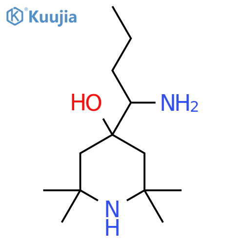 4-(1-Aminobutyl)-2,2,6,6-tetramethylpiperidin-4-ol structure