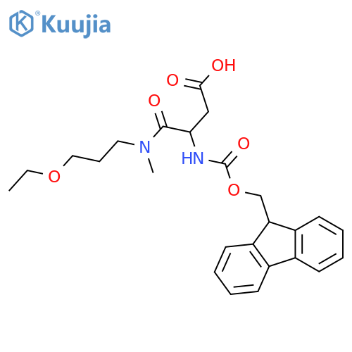 3-(3-ethoxypropyl)(methyl)carbamoyl-3-({(9H-fluoren-9-yl)methoxycarbonyl}amino)propanoic acid structure