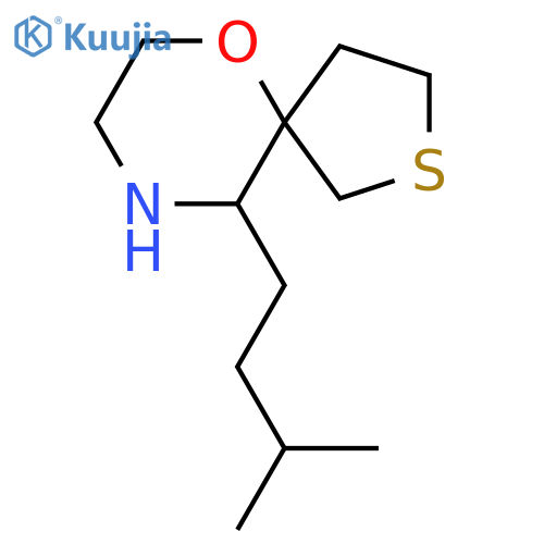 10-(3-methylbutyl)-6-oxa-2-thia-9-azaspiro4.5decane structure